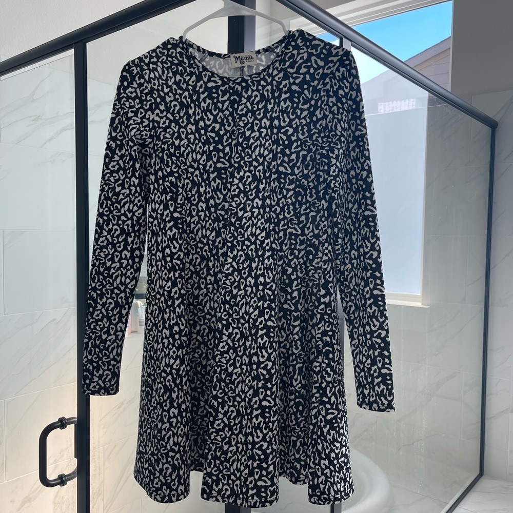 Show Me Your MuMu Leopard swing dress size XS